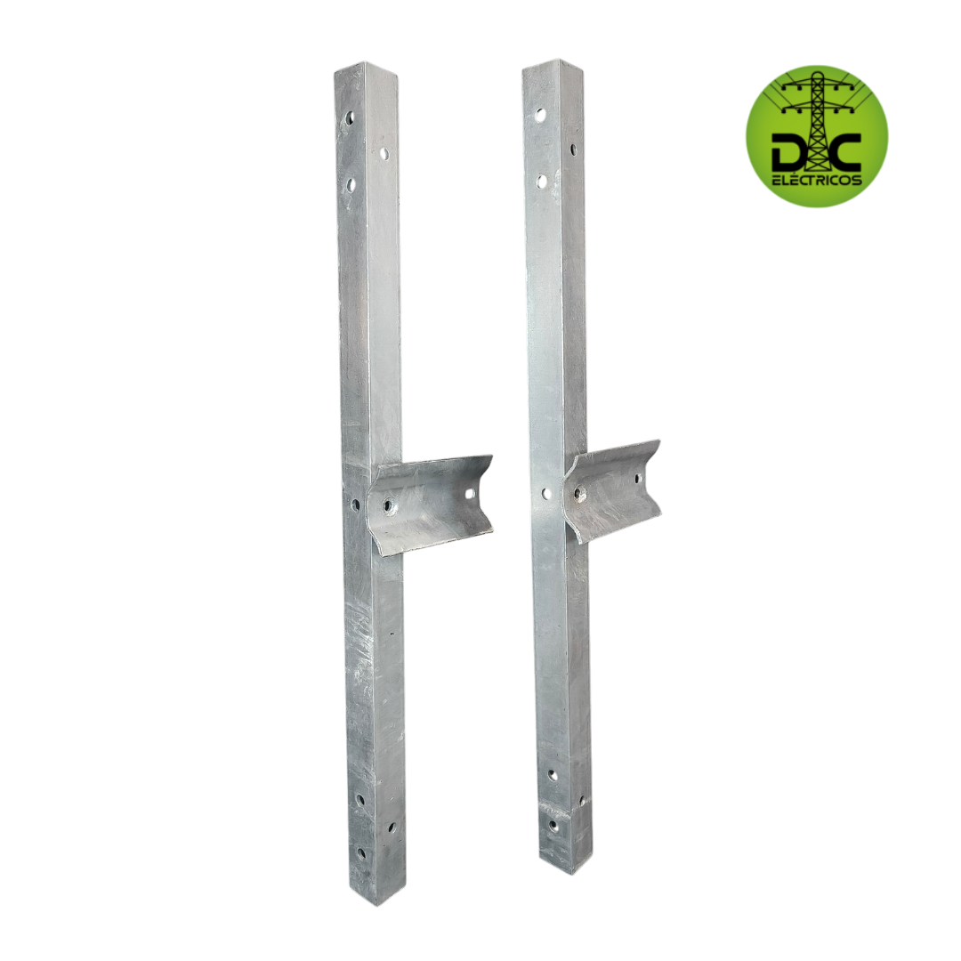 cruceta metálica autosoportada 3"x3"x1/4x2 mt