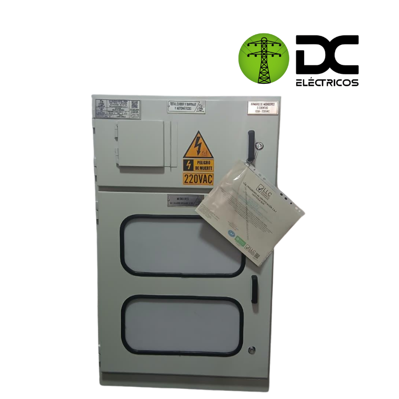 armario 8 cuentas tifasicas breaker 40 amp totalizador 80 amperios (100x142x40)