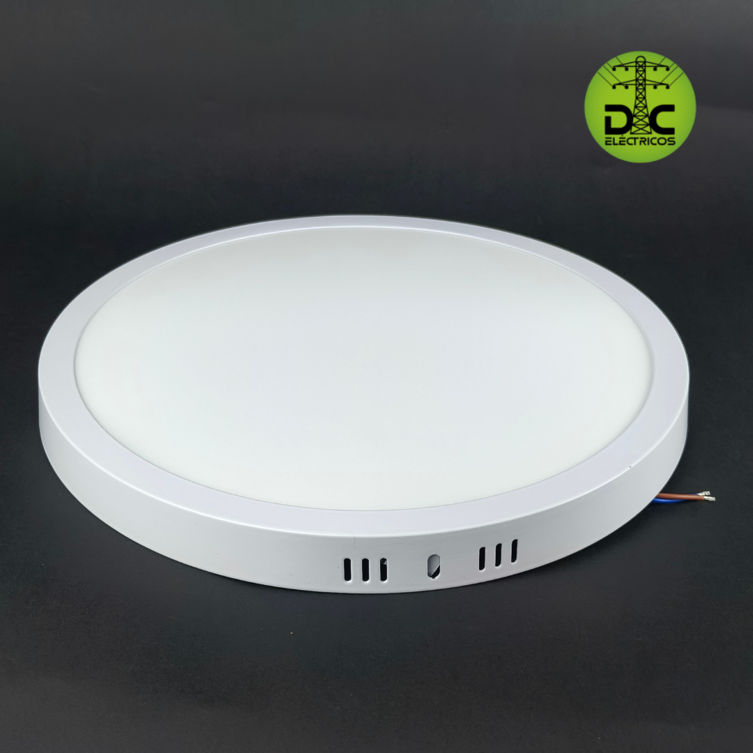 panel led 18w sobreponer redondo luz blanca