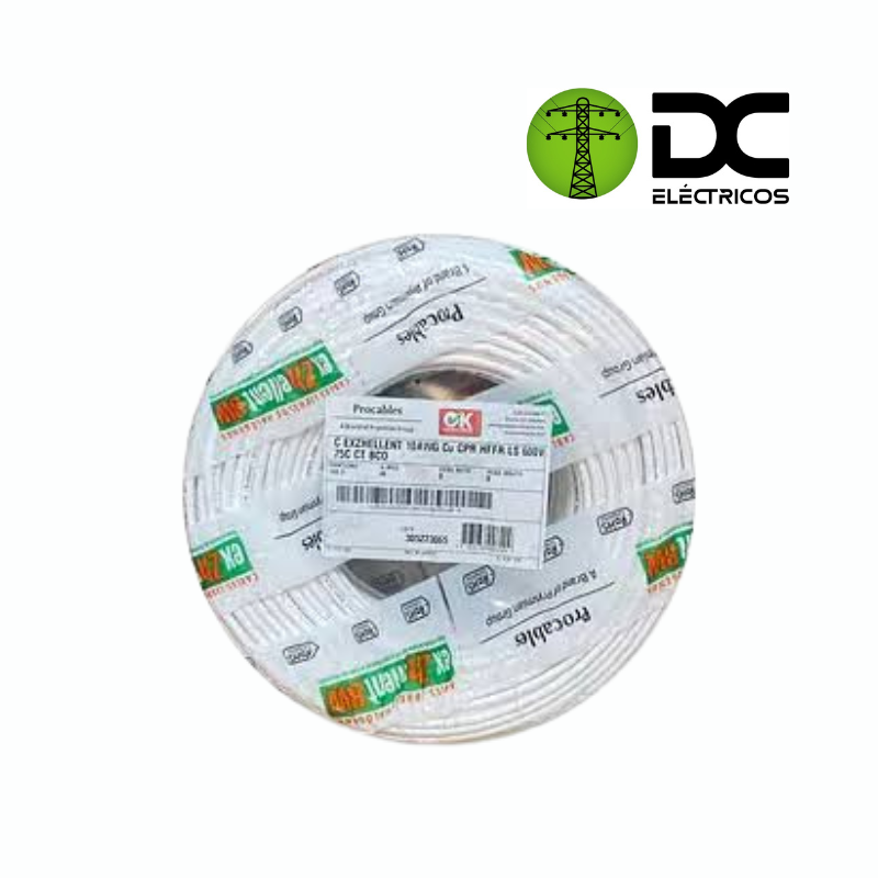cable cobre libre de alógenos # 12 blanco procables