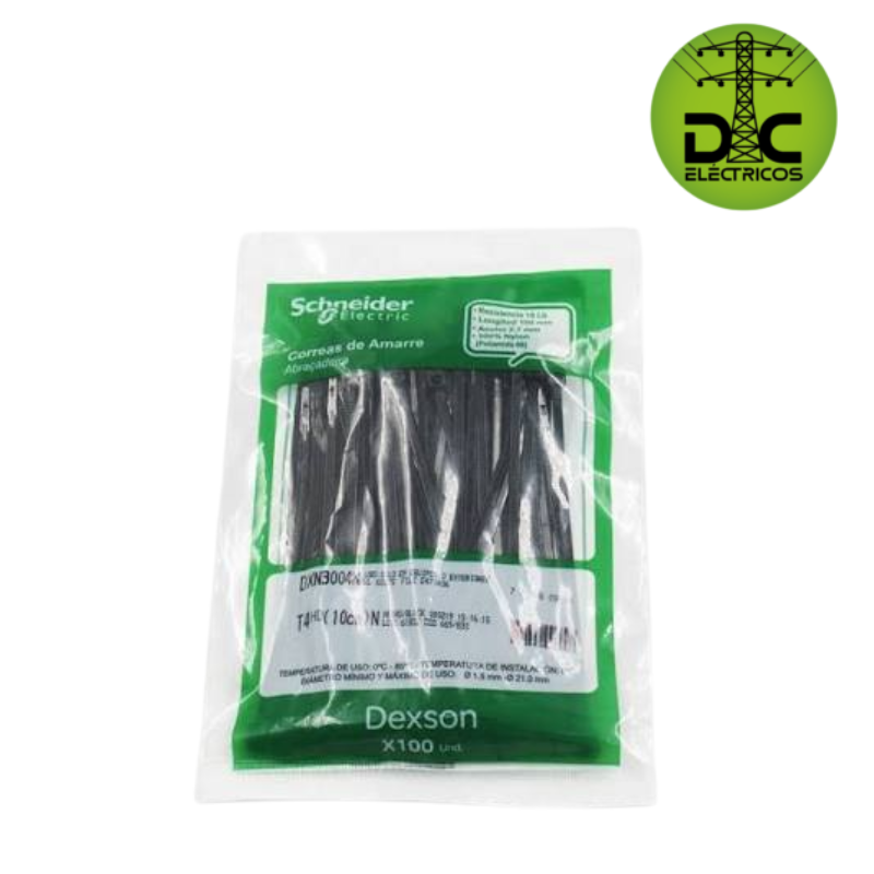 amarre plástico de 30cm Schnieder (dexson) negro