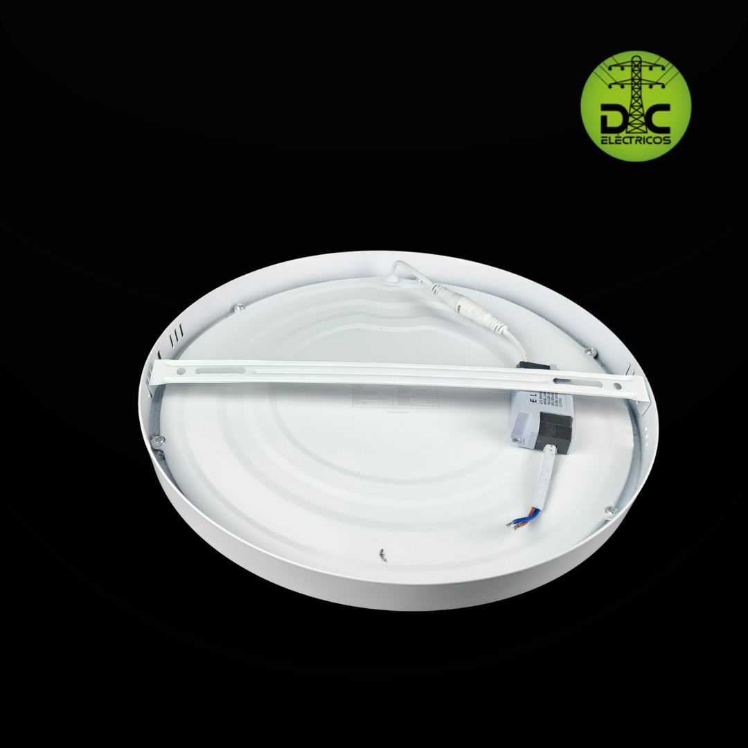 panel led 24w sobreponer redondo luz cálida